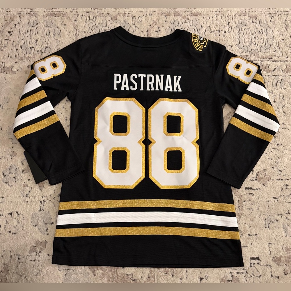 Fanatics Authentic Boston Bruins 100th Anniversary Pastrnak #88 Jersey Women’s S - Picture 5 of 6
